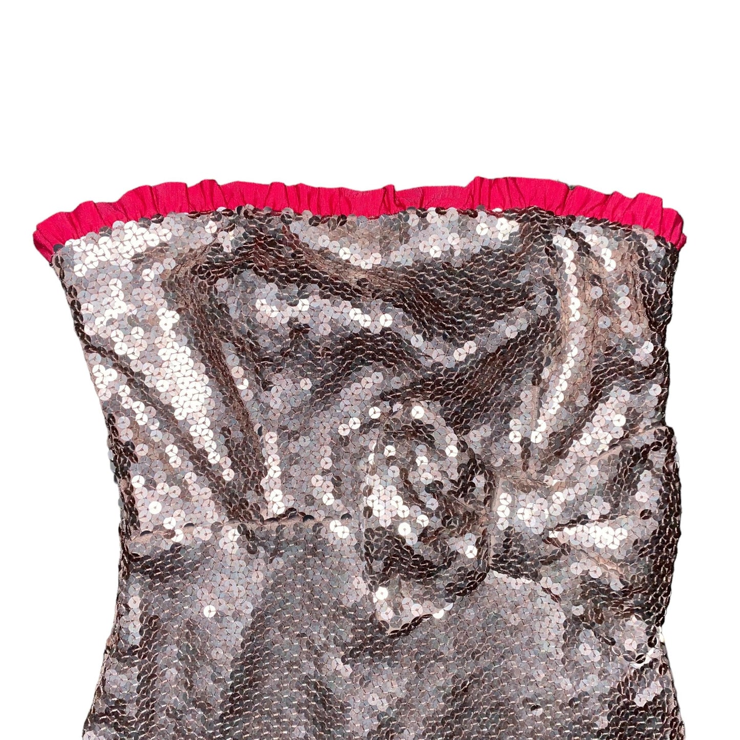 Y2K Mini Dress Gold Sequin Party Bow Rushed (S) - Fashion Aftermath