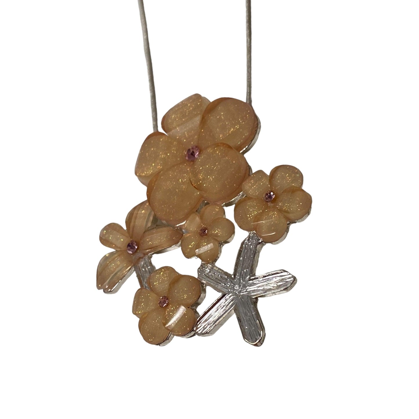 Vintage Necklace Flower Rose Daisy - Fashion Aftermath
