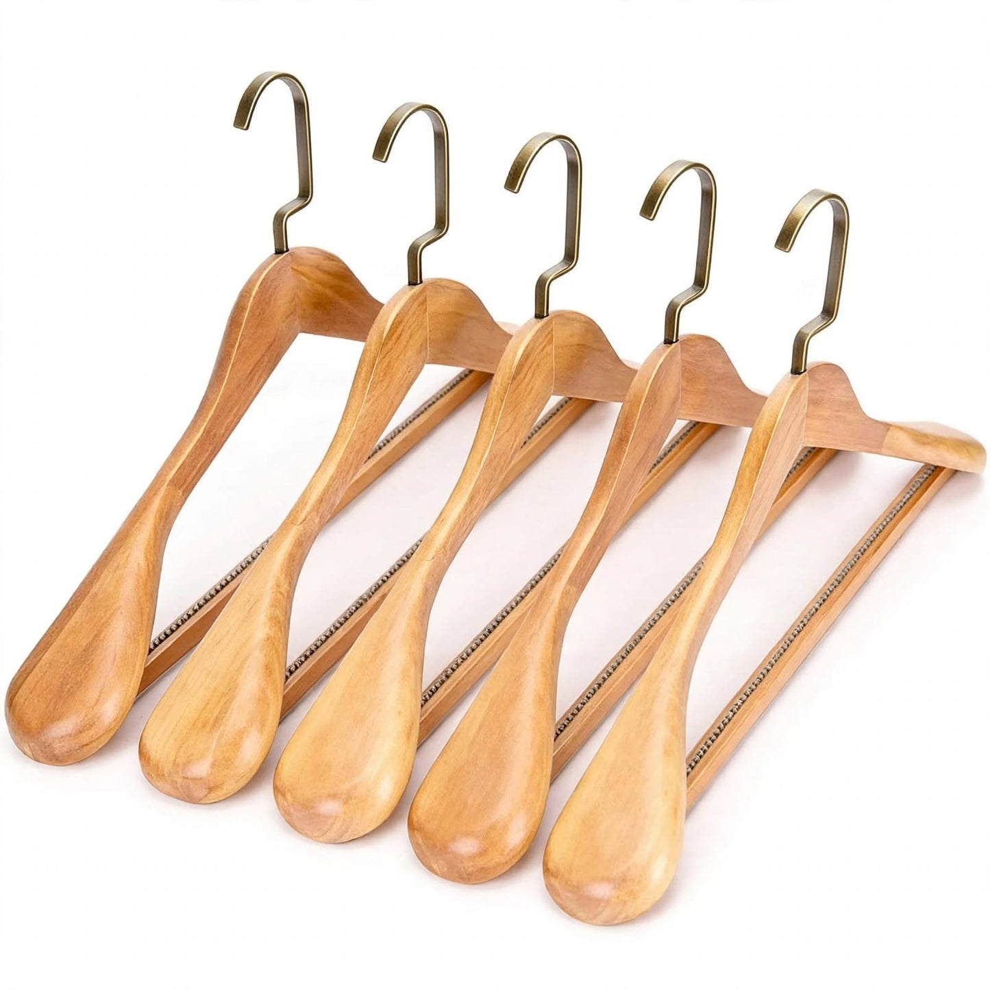 Wooden Coat Hangers 5x Pack