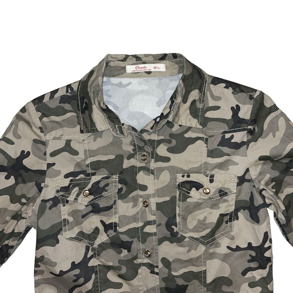 Cargo Shirt Vintage Army Print (M) - Fashion Aftermath