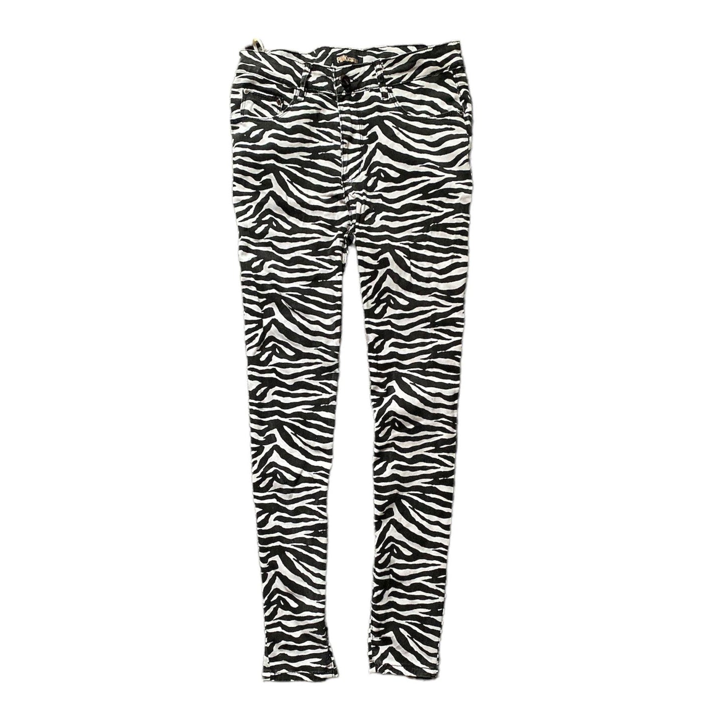 Y2K Jeans High Waist Zebra Animal Print Size (S) - Fashion Aftermath