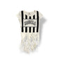 Y2K T-shirt Rhinestone Striped Fringes (S)