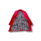 Y2K Trench Coat Zebra Accents Signal Red (S)