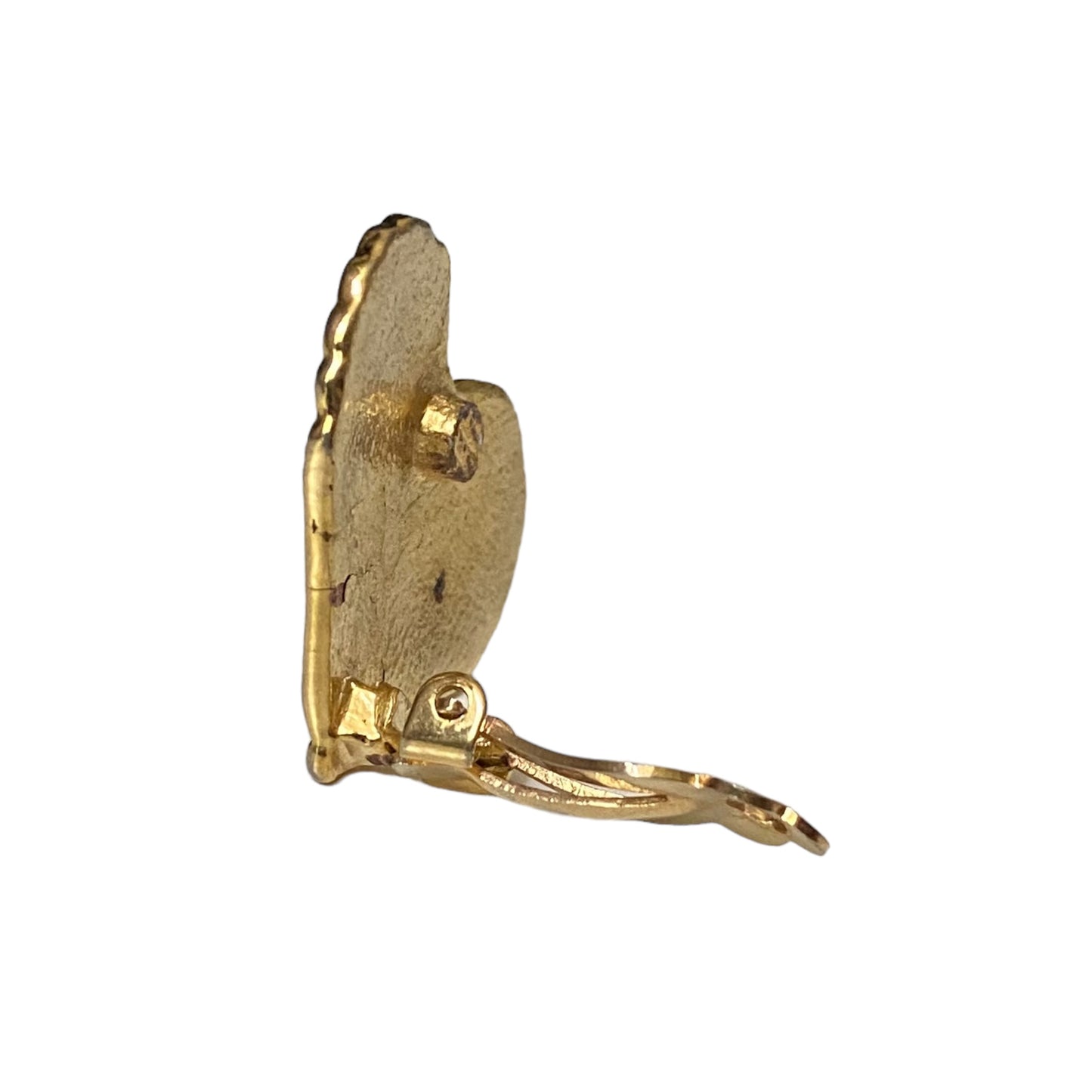 Vintage Clip On Golden Heart