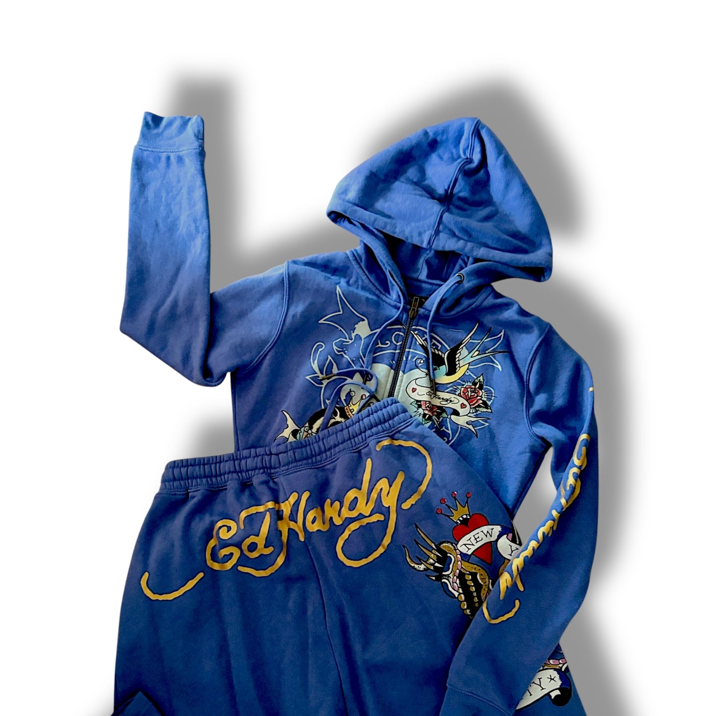 Y2K Ed hardy tracksuit Set Purple (L)