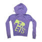 Y2K Hoodie Slim Fit Purple Cotton (XS)