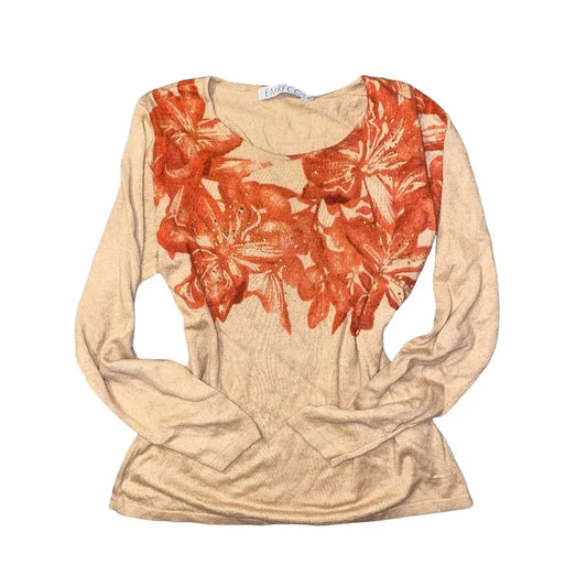 EMRECCO Angora Wool Long Sleeve Y2K Top - Fashion Aftermath
