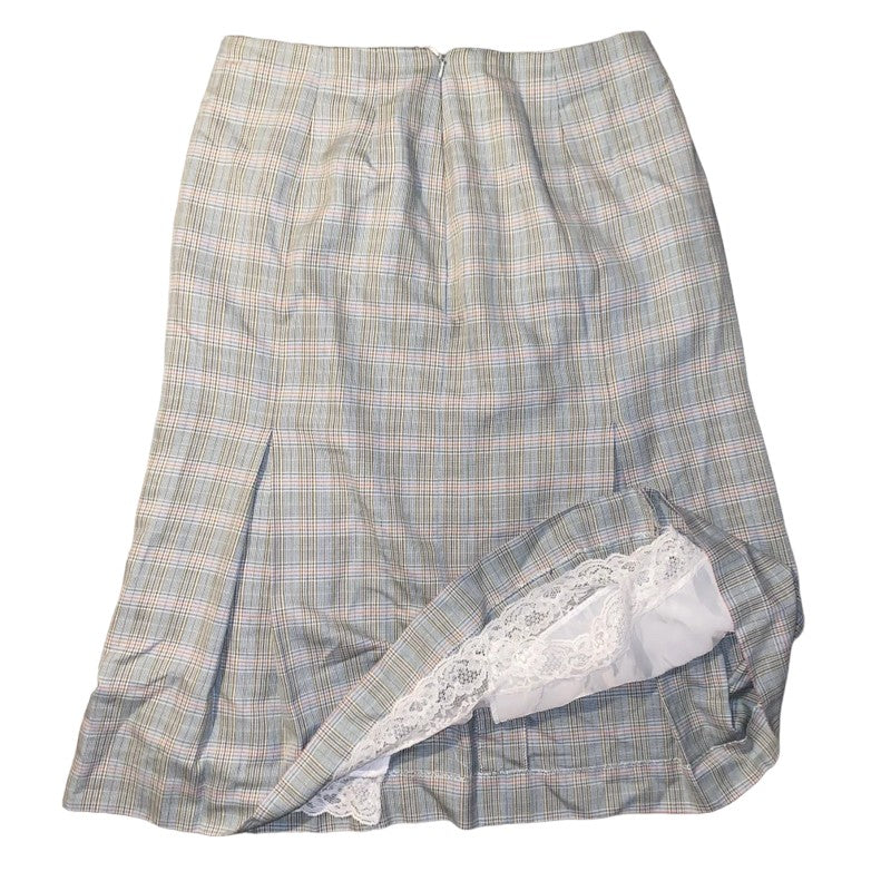 RIDELLA: Vintage Midi Skirt Grey Plaid Classy Business Casual (L) - Fashion Aftermath