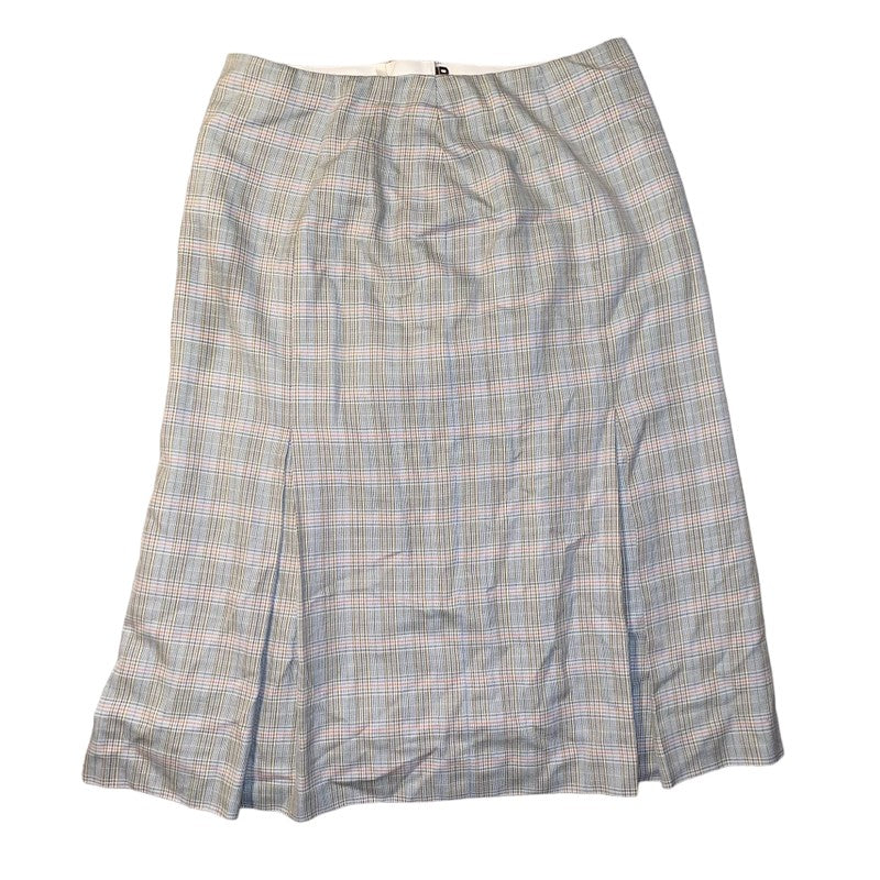 RIDELLA: Vintage Midi Skirt Grey Plaid Classy Business Casual (L) - Fashion Aftermath