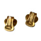 Vintage Earrings Golden Hearts Clips Costume Jewellery