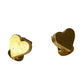 Vintage Earrings Golden Hearts Clips Costume Jewellery