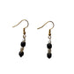 Vintage Earrings Black Pearl Beads Costume Jewelry