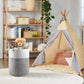 Laundry basket cotton clothing bag white grey