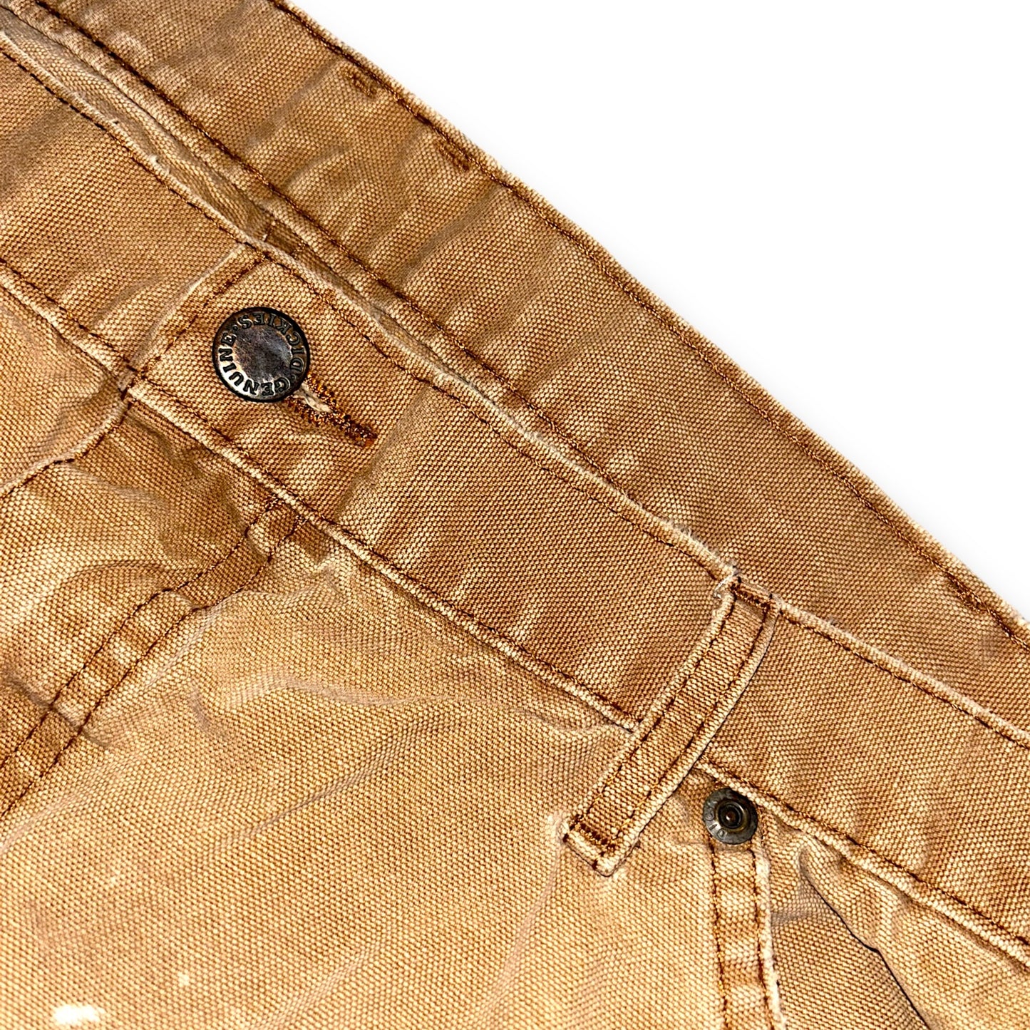 dickies carpenter jeans Men’s Work Trousers Carpenter Beige 38 X 30 Paint Dye