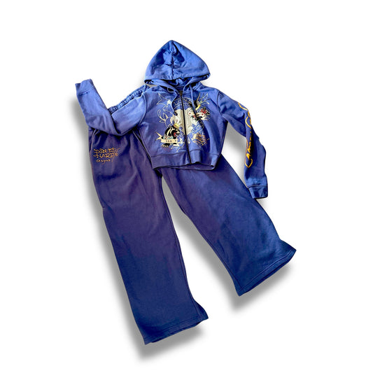 Y2K Ed hardy tracksuit Set Purple (L)