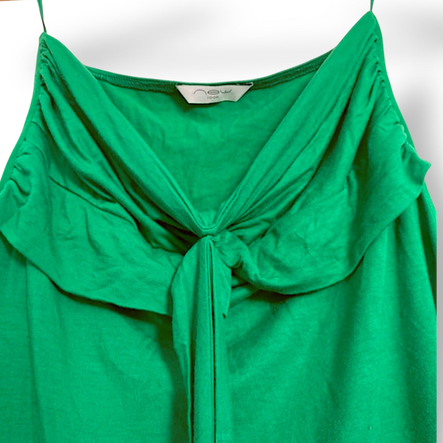 Y2K top - green tube top - vintage clothing - thrift store - vintage store - London - sustainable fashion with fashion aftermath 