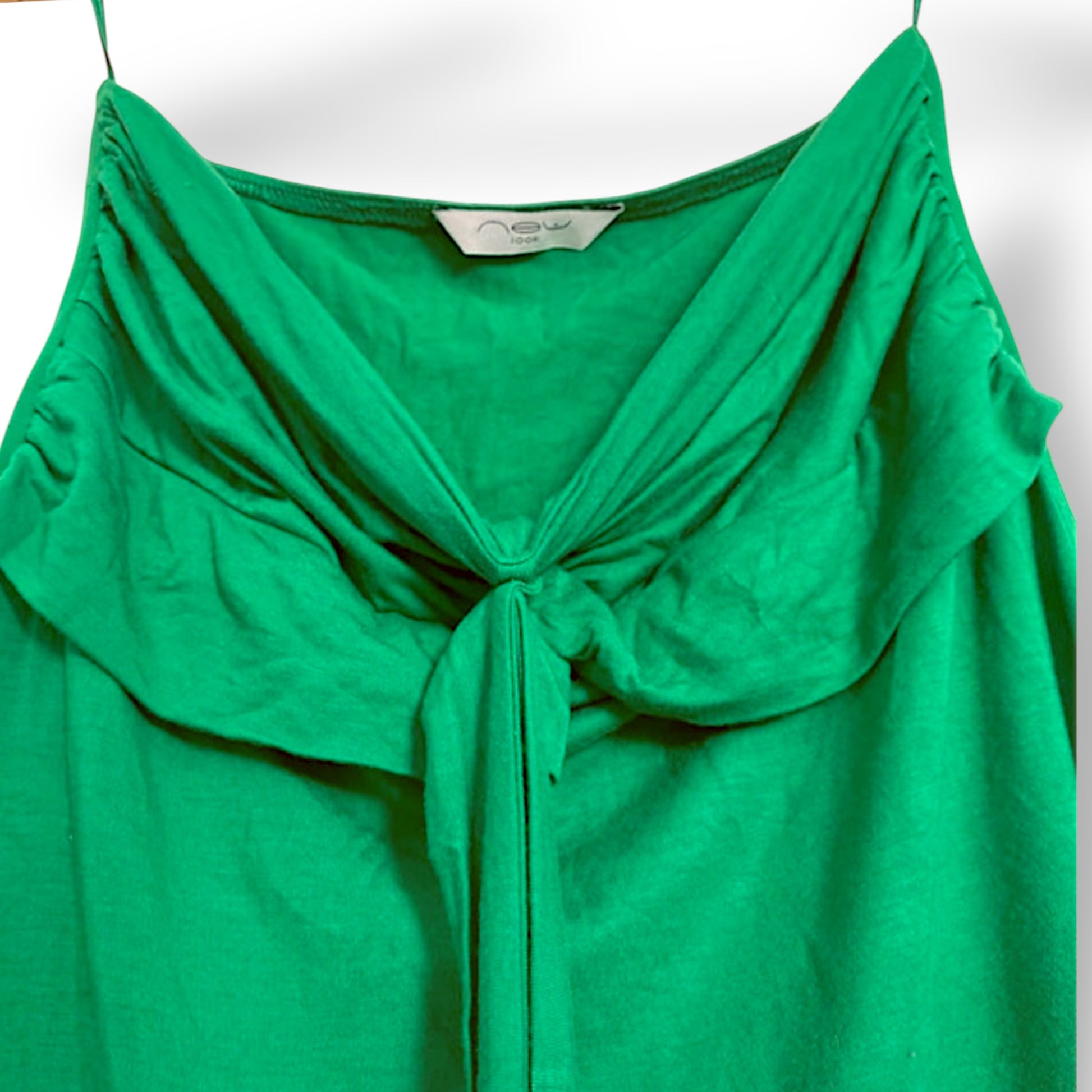 Y2K top - green tube top - vintage clothing - thrift store - vintage store - London - sustainable fashion with fashion aftermath 