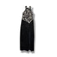 Luxury Vintage Dress Silk Black Tie Oleg Cassini (S)