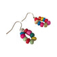 Vintage Earrings Texture Multi Colour Retro Art Deco