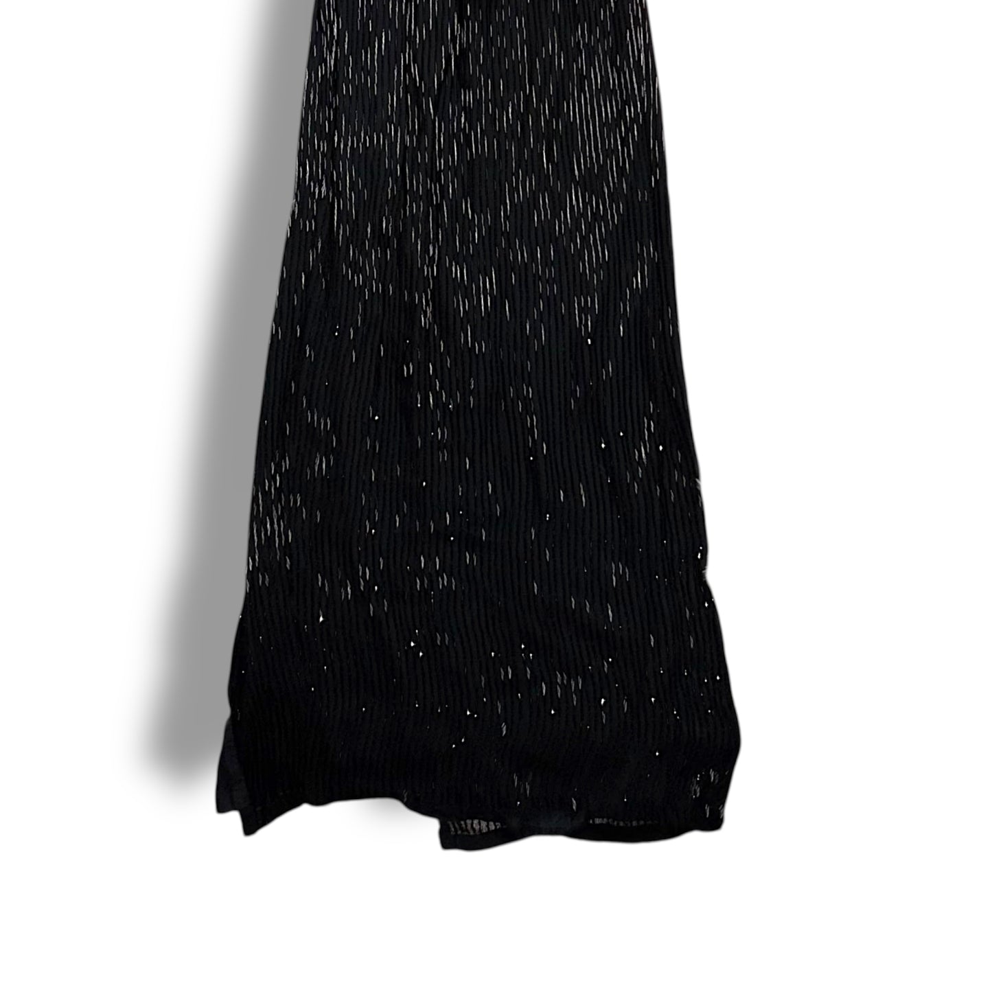 Luxury Vintage Dress Silk Black Tie Oleg Cassini (S)