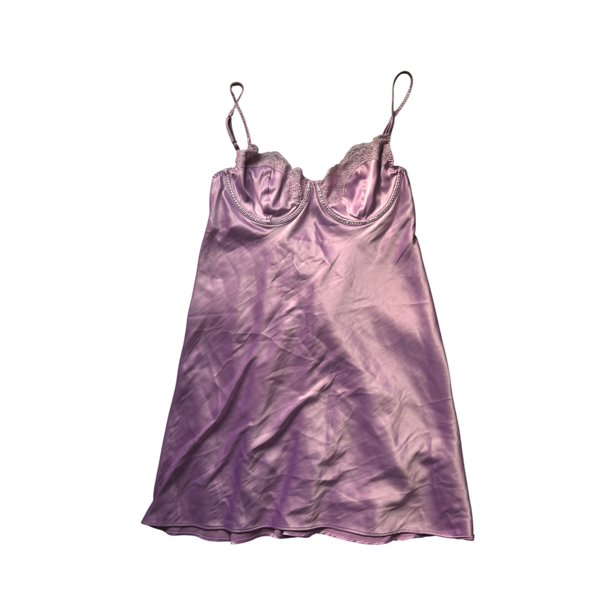 Victoria secret slip dress rhinestone lilac size M