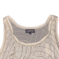 Y2K Tank Top Sequin Cream Apricot (L) - Fashion Aftermath