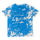 Upcycled Men's T-shirt Cotton Blue Ombre Size M - Fashion Aftermath