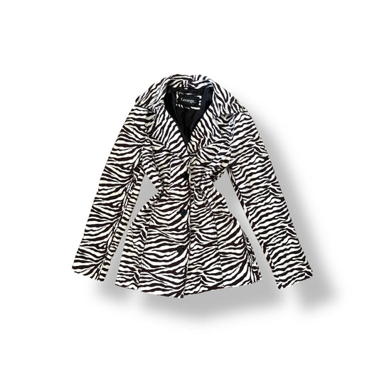 Y2K Vintage Jacket Zebra Look (M)
