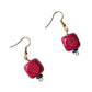 Vintage Earrings Pink Dice