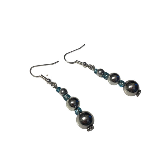 Earrings Vintage Chic Silver Beads Pearly - Fashion Aftermath