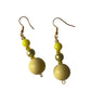 Vintage Earrings Spring Summer Yellow Breads Costume Jewelry