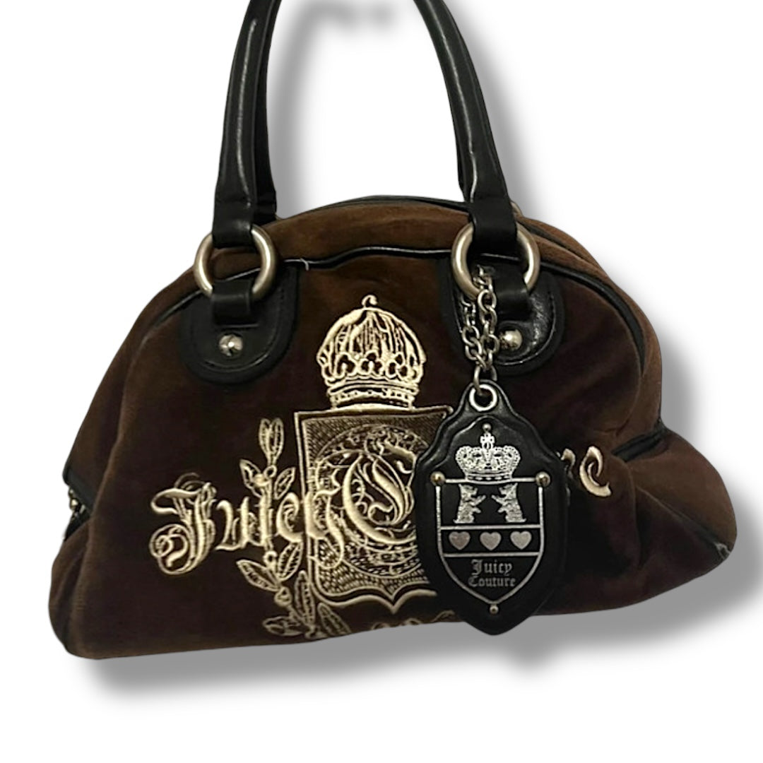 Juicy Couture Bag bowler charm 2000s vintage Y2K brown