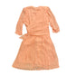 Vintage Midi Dress Romantic Flowy Apricot (L)