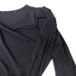 Shoulder Pad Black Dress Elastic Mini Long Sleeve Slimming Shape - Fashion Aftermath