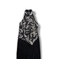 Luxury Vintage Dress Silk Black Tie Oleg Cassini (S)