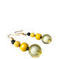 Vintage Earrings Yellow Beads Costume Jewelry Handmade