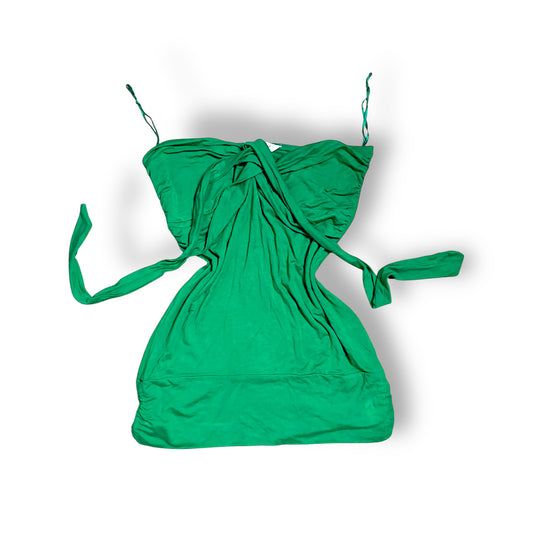 Y2K top - green tube top - vintage clothing - thrift store - vintage store - London - sustainable fashion with fashion aftermath 
