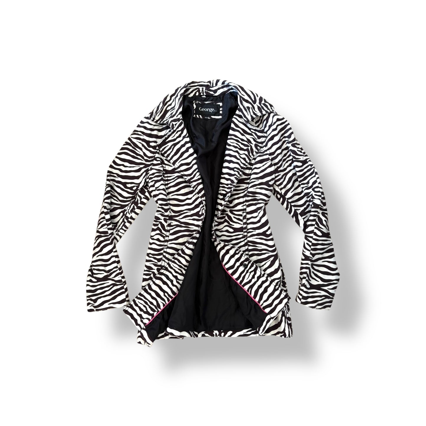 Y2K Vintage Jacket Zebra Look (M)