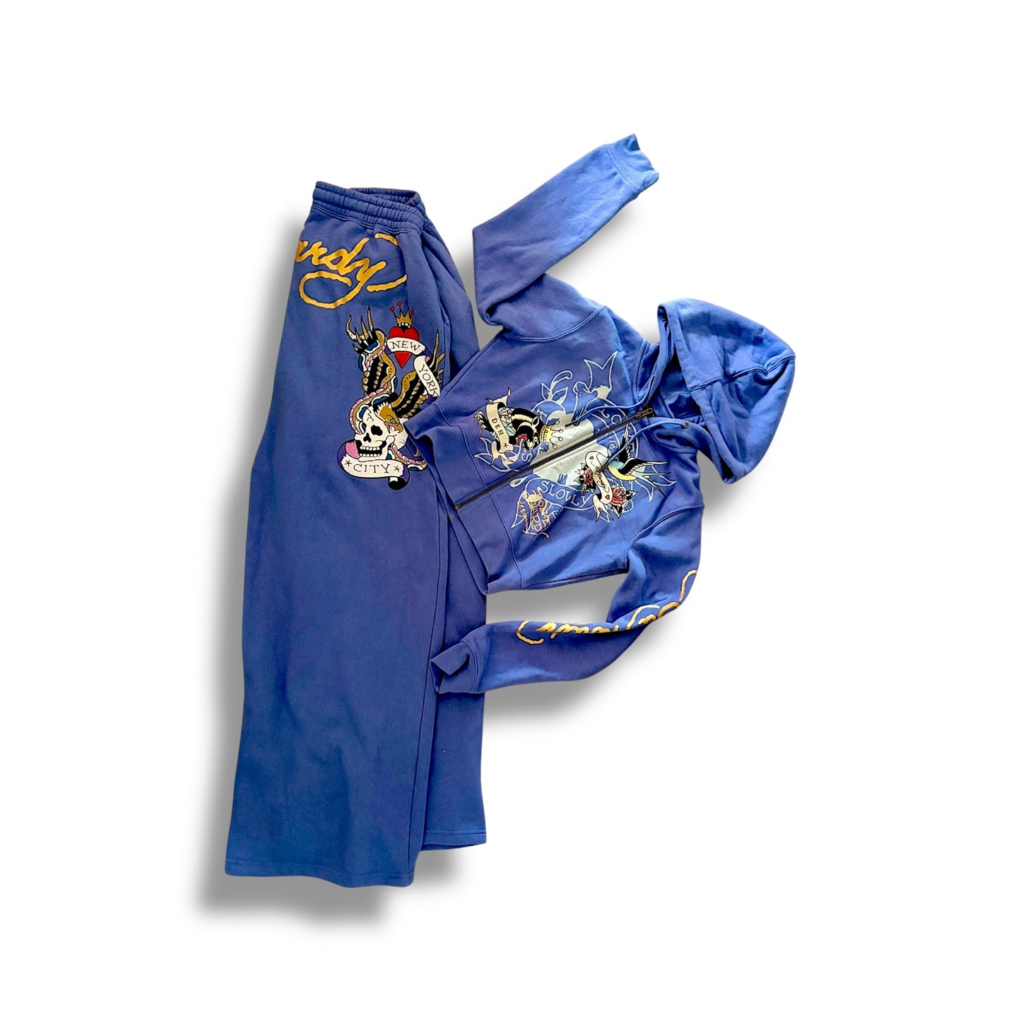 Y2K Ed hardy tracksuit Set Purple (L)