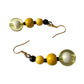 Vintage Earrings Yellow Beads Costume Jewelry Handmade