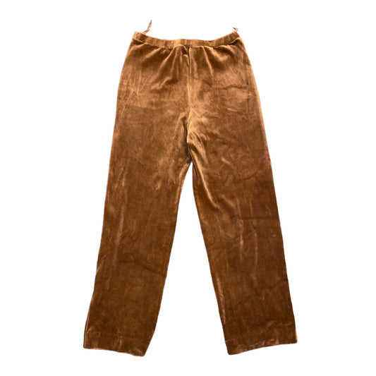 Golden Brown Velour Vintage Pants - Fashion Aftermath