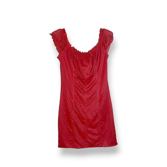 Summer Mini Dress Ruffle Shimmer Elsie & Fred (S) - Fashion Aftermath