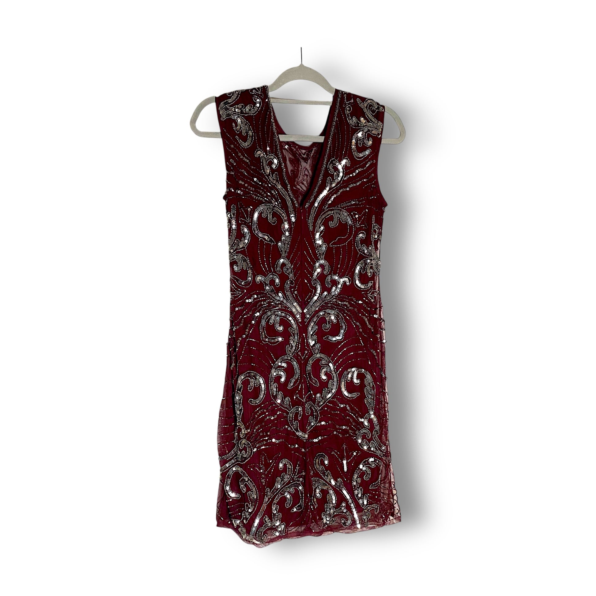 Sequin Midi Dress Vintage Party A-Line Y2K