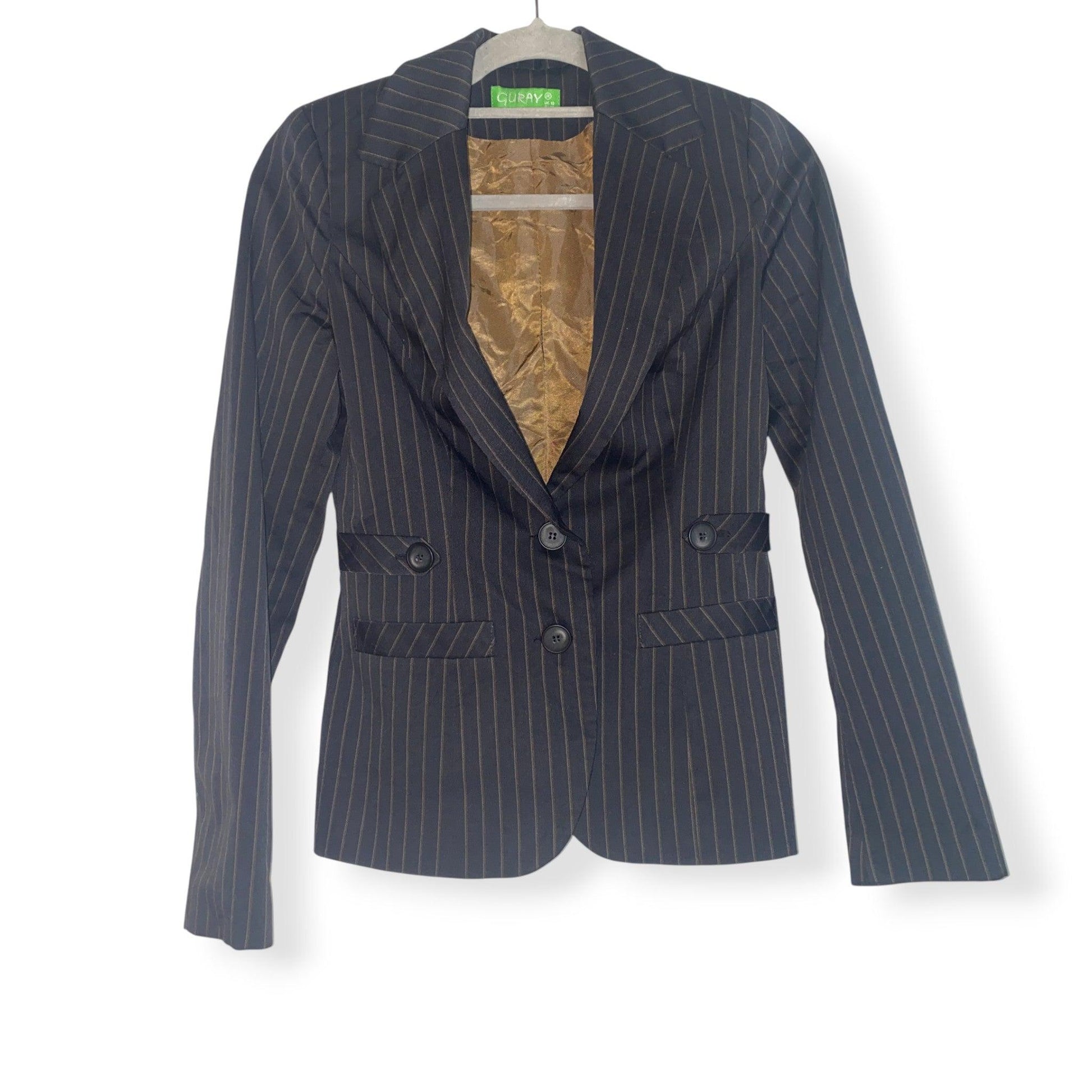 Striped Blazer Tailored Lined Vintage Women's (S/M) - Fashion Aftermath