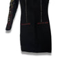 Vintage Mini Dress Bodycon Embellished Sleeves (XS) - Fashion Aftermath