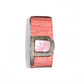 Y2K Playboy Watch Croco Look Crystals Pink