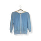 Y2K Sweatshirt Velour Baby Blue (XS/S) - Fashion Aftermath
