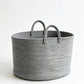 Laundry Basket Large Rope Jute Grey | Y2K Clothing | Thrift Store