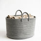 Laundry Basket Large Rope Jute Grey | Y2K Clothing | Thrift Store