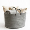 Laundry Basket Large Rope Jute Grey | Y2K Clothing | Thrift Store